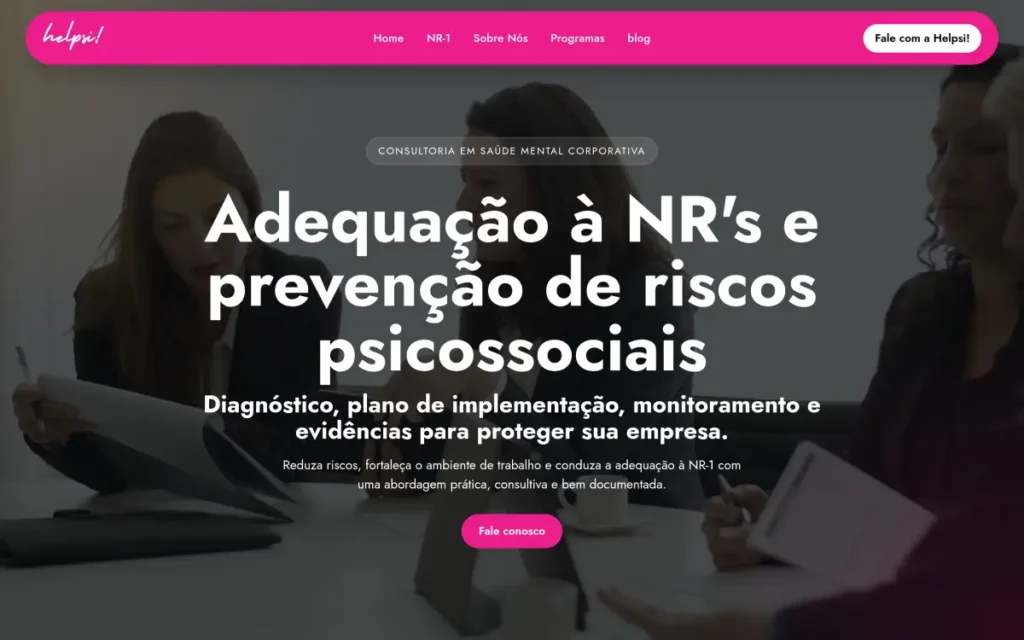 Primeira tela Helpsi